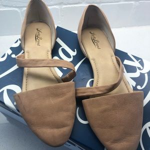 Brown/tan suede Lucky Brand poonted toe size 8